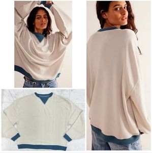 We The Free by Free People Classic Crew Colorblock Sweatshirt